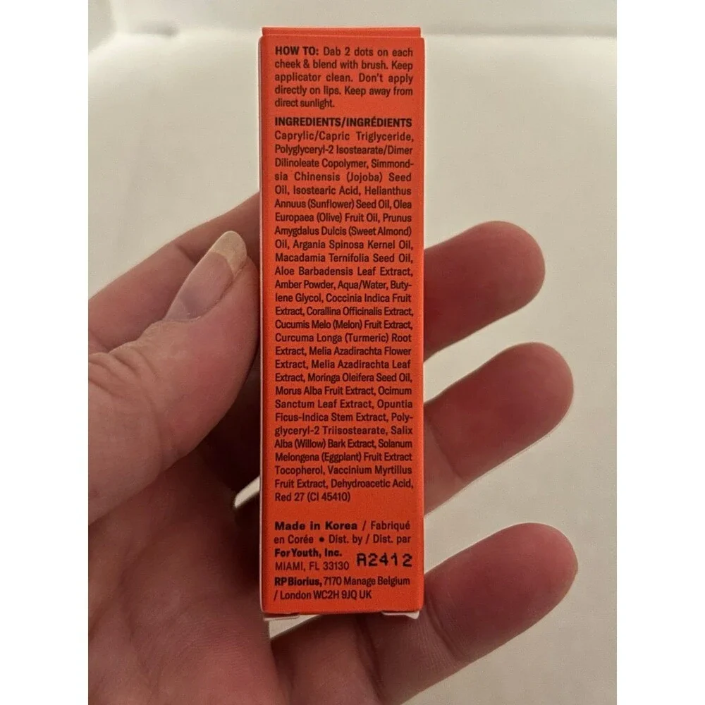 Youthforia BYO Blush Color Changing Blush Oil in Chemical Reaction